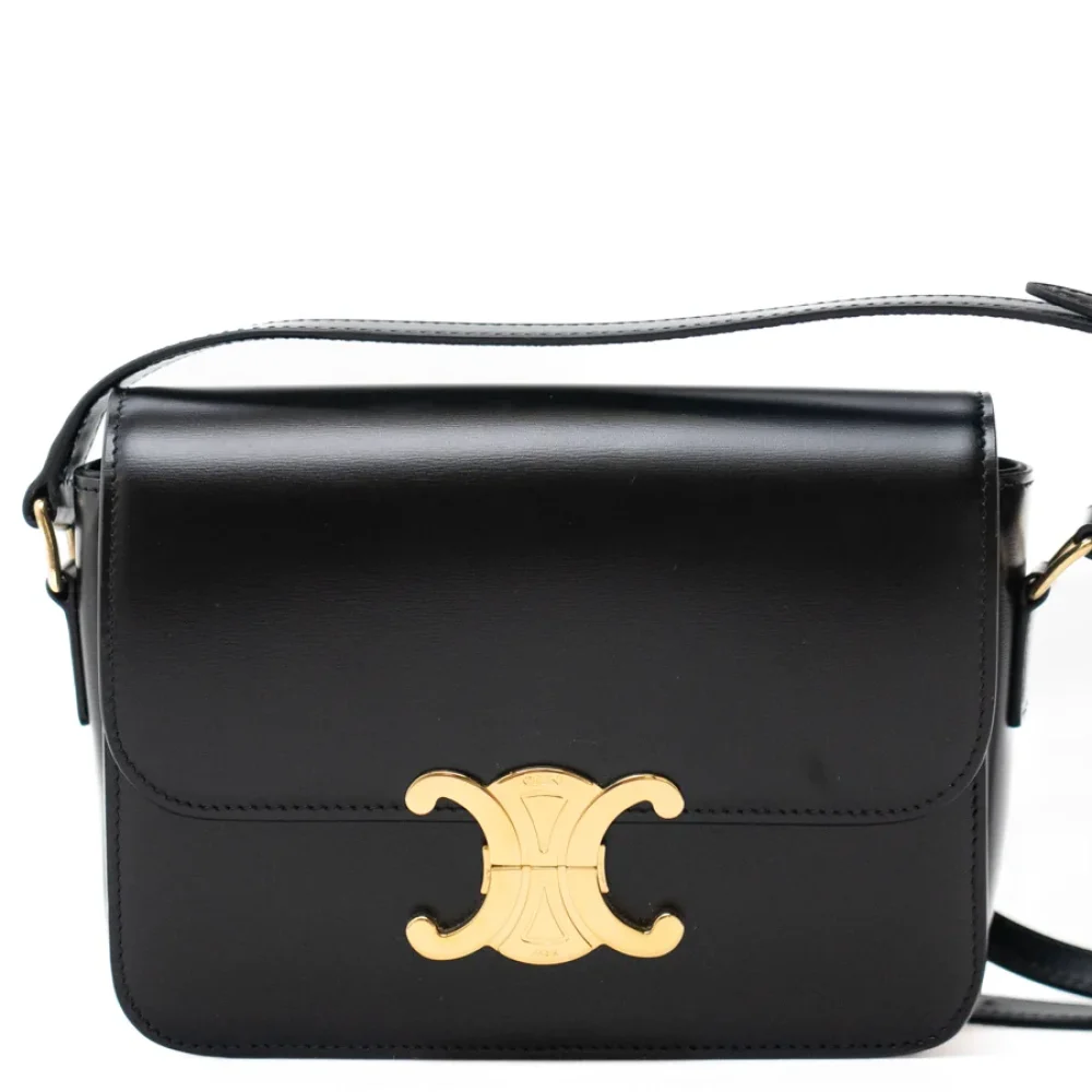 Luxury Mood_ CELINE_ Teen triomphe liscia nera oro_ 002