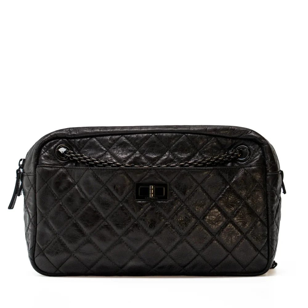 Luxury Mood_ CHANEL_ Camera bag pelle vintage perlata nera nera_ 003