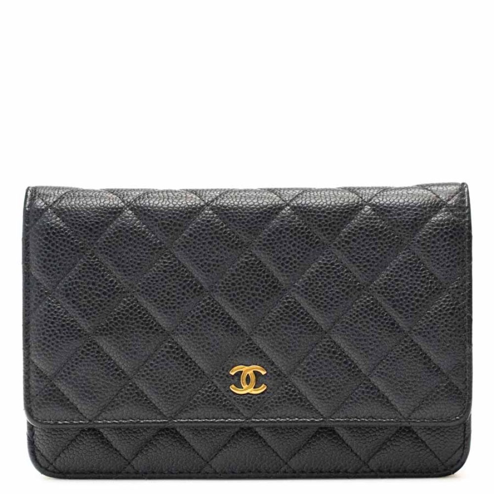 Luxury Mood_ CHANEL_ Pochette con catena caviar nero oro_ 001