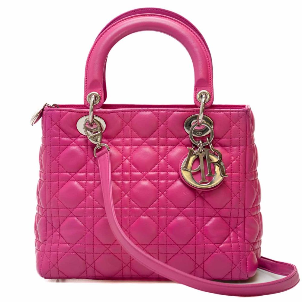 foto di lady media magente silver di dior second hand di luxury mood shop