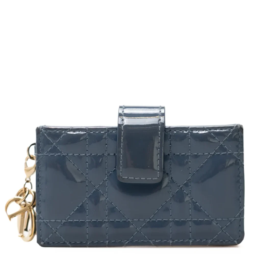 Luxury Mood_ DIOR_ Portacarte vernice azzurro oro pallido_ 003