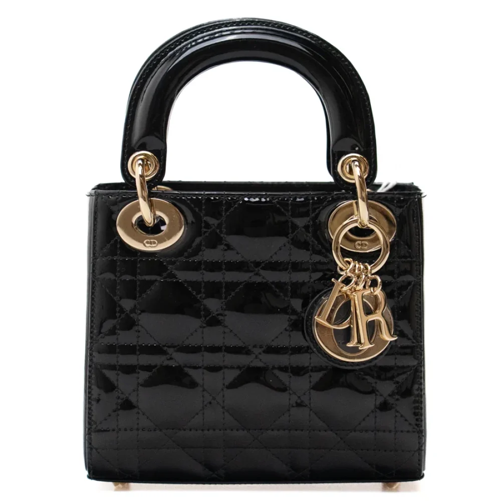 Luxury Mood_ DIOR_Lady mini vernice nera oro pallido_ 001