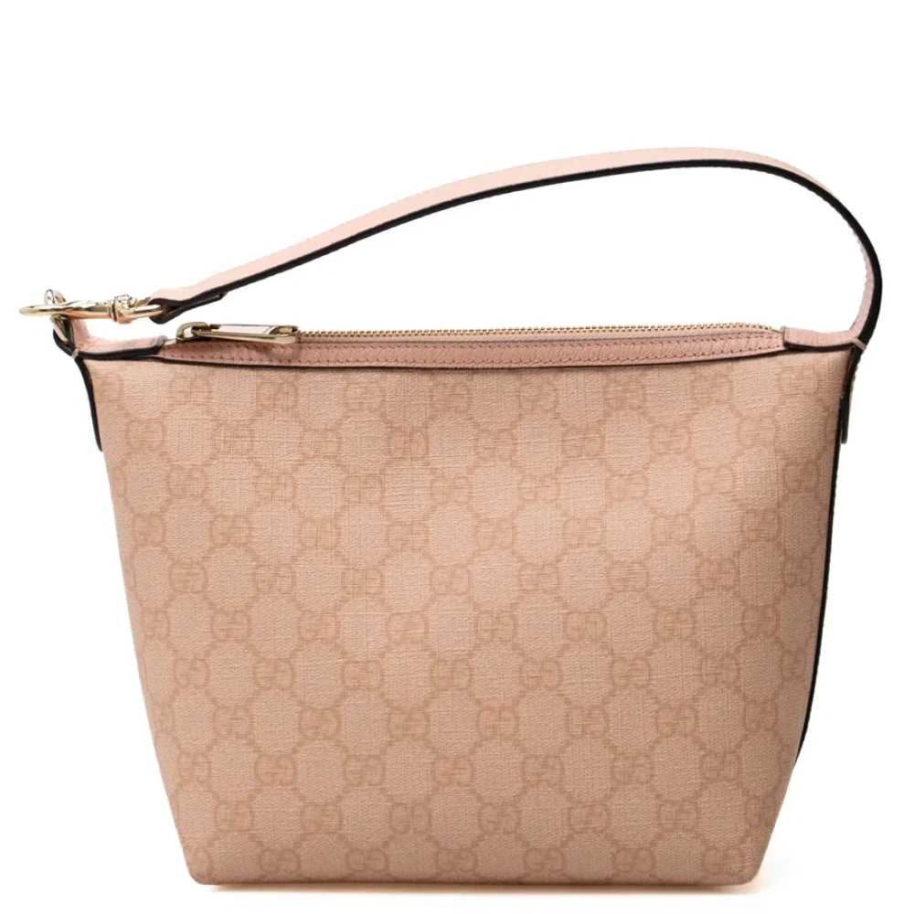Luxury Mood_ GUCCI_ Borsa a spalla gg canvas e pelle rosa oro pallido_ 001