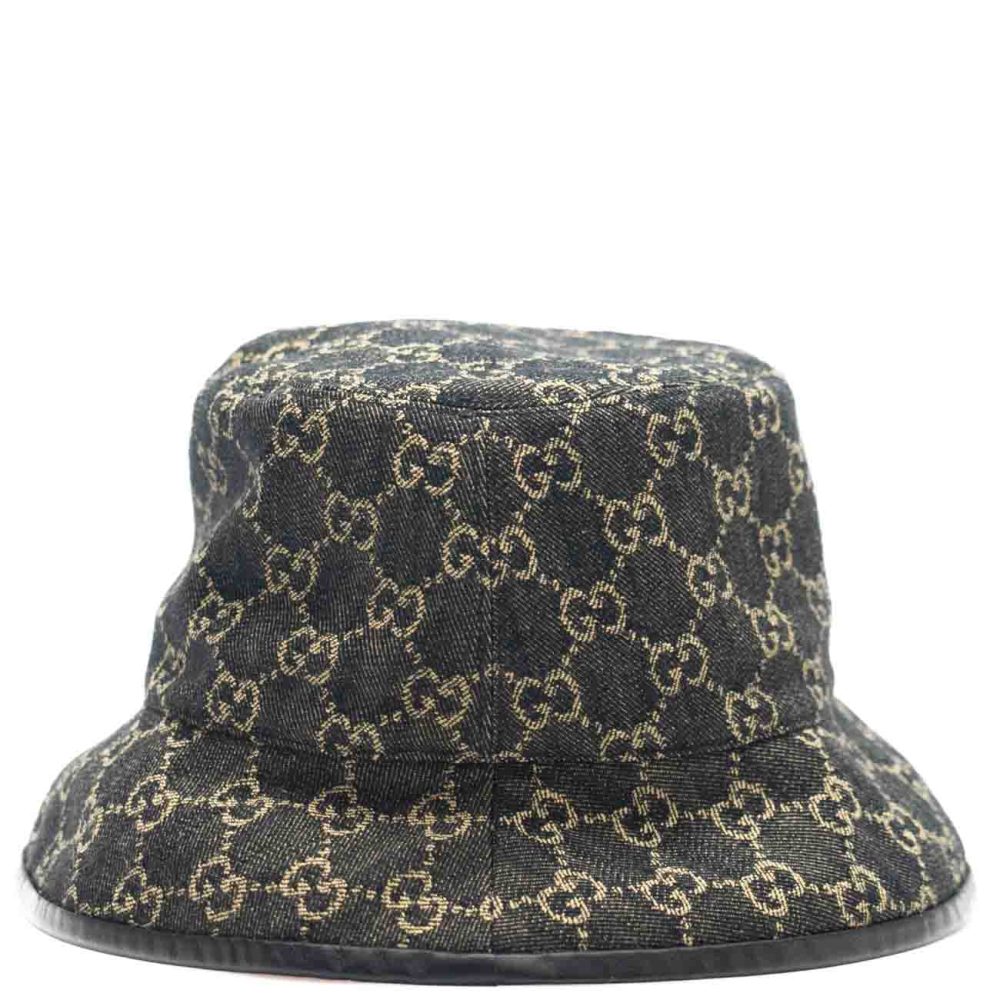 foto di bucket hat demoni nero di gucci second hand di luxury mood shop