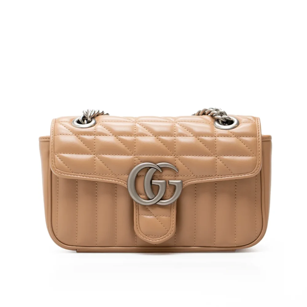 Luxury Mood_ GUCCI_ Marmont small in pelle beige silver_ 007