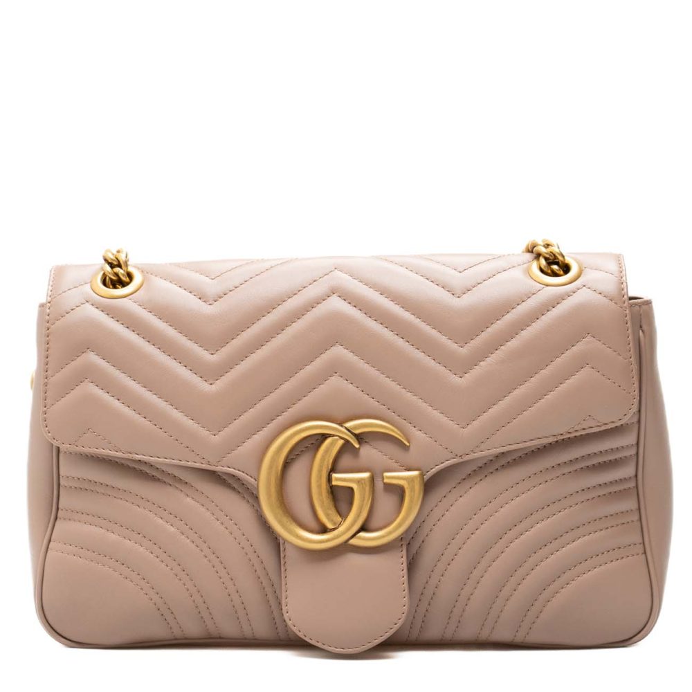 foto di marmont large cipria oro di gucci second hand di luxury mood shop