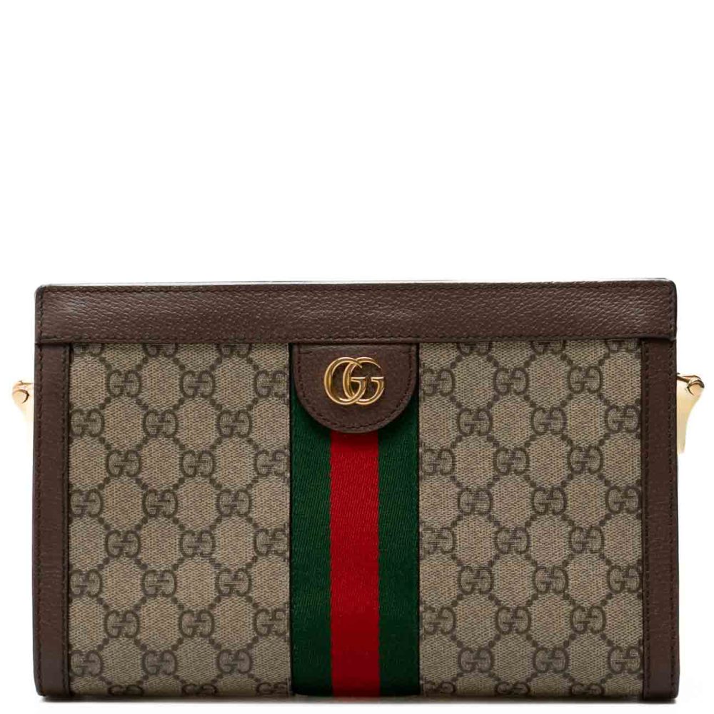 foto di borsa a tracolla ophidia con catena oro di guccisecond hand di luxury mood shop