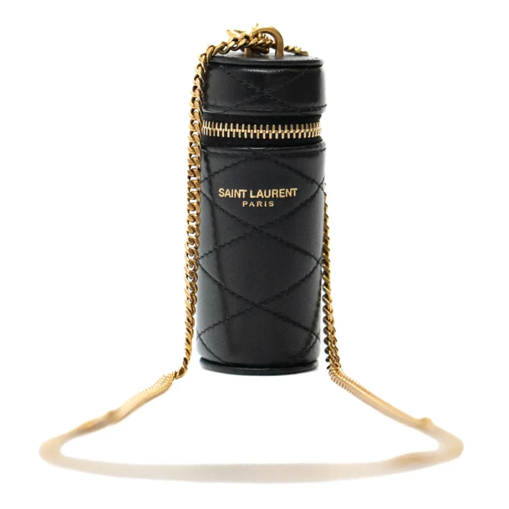Luxury Mood_ SAINT LAURENT_ Porta rossetto nero oro_ 001