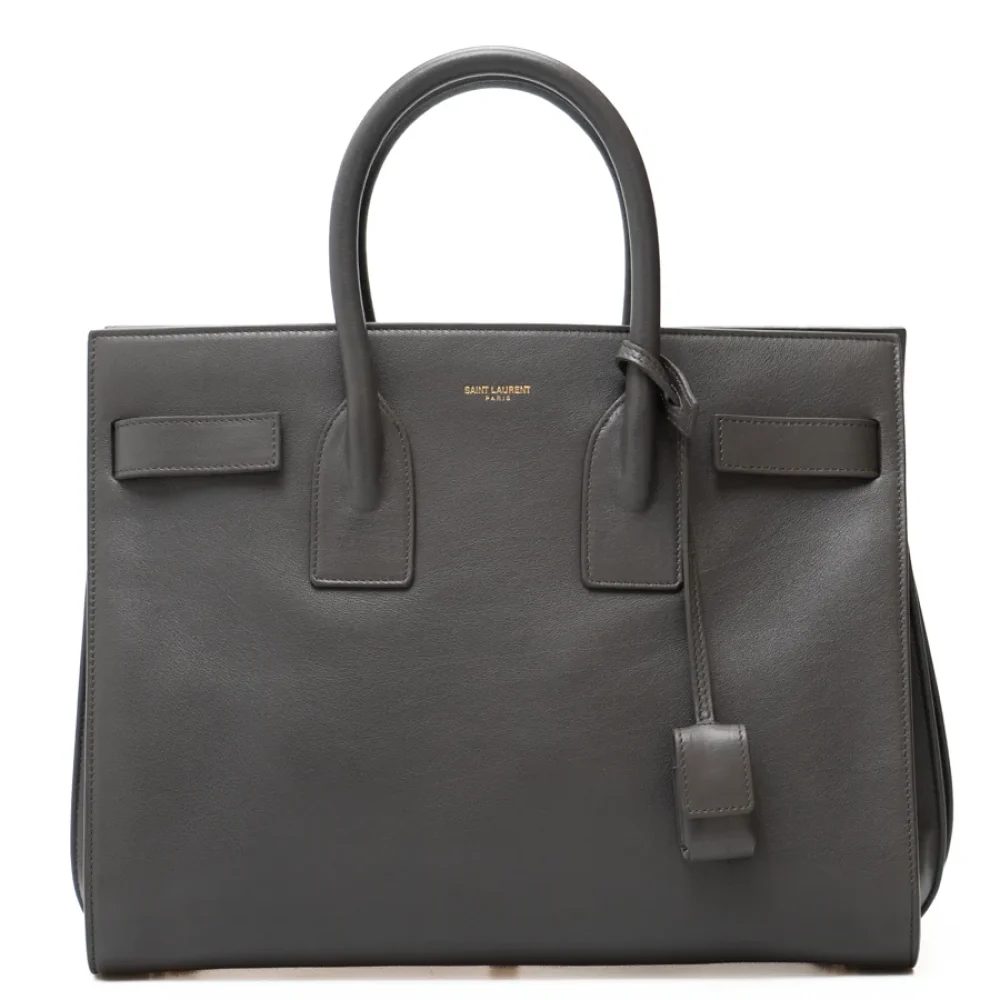 Luxury Mood_ SAINT LAURENT_ Sac de jour small grigio scuro oro_ 009