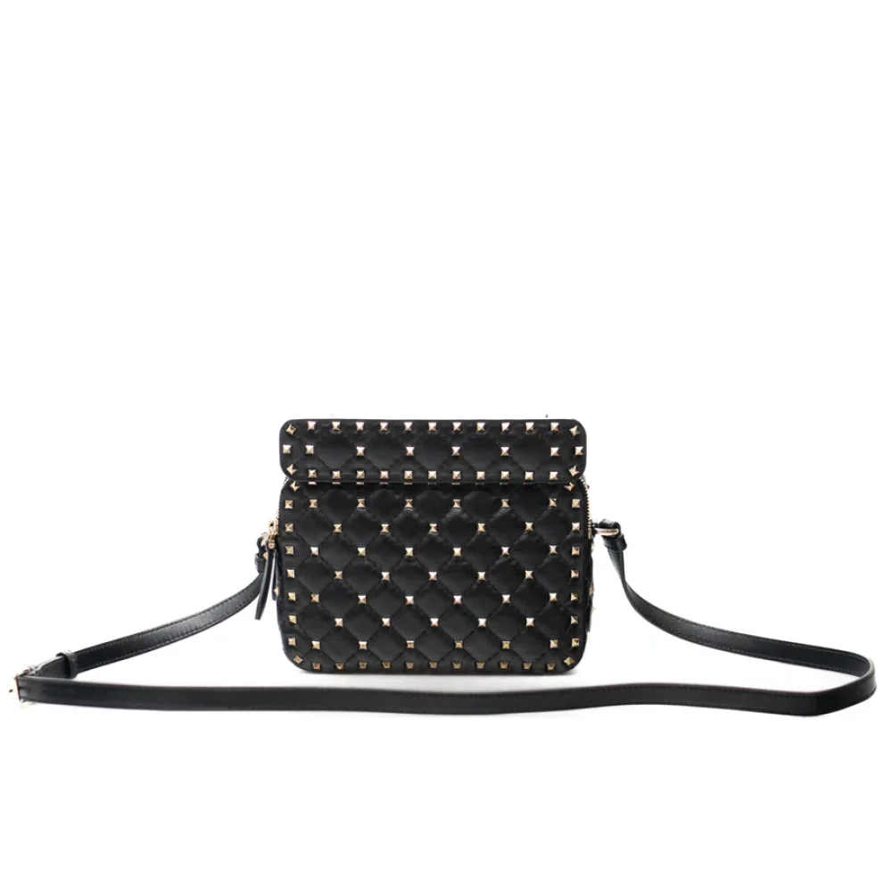 Luxury Mood_ VALENTINO_ Camera bag spike nero platino_ 001