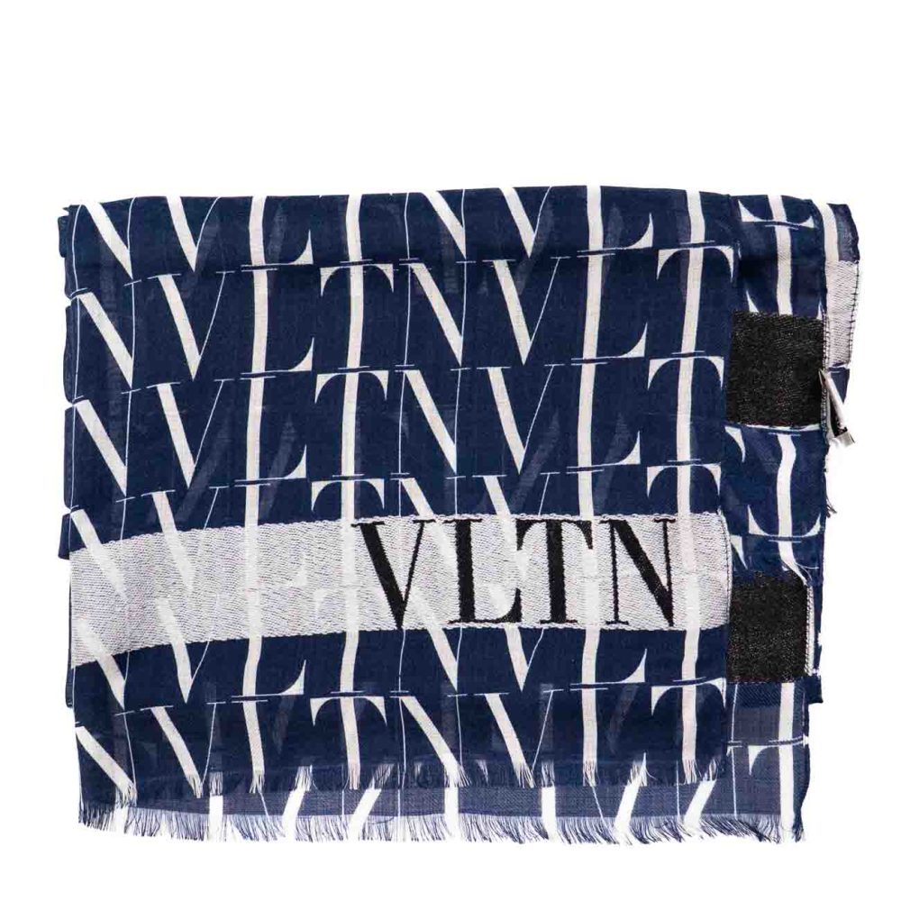 Luxury Mood_ VALENTINO_ Stola VLTN Blu-Bianco_ 001
