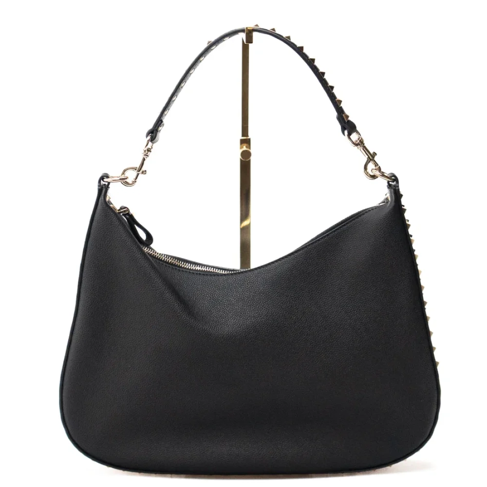 Luxury Mood_ VALENTNO_ Borsa a spalla rockstud nera_ 001